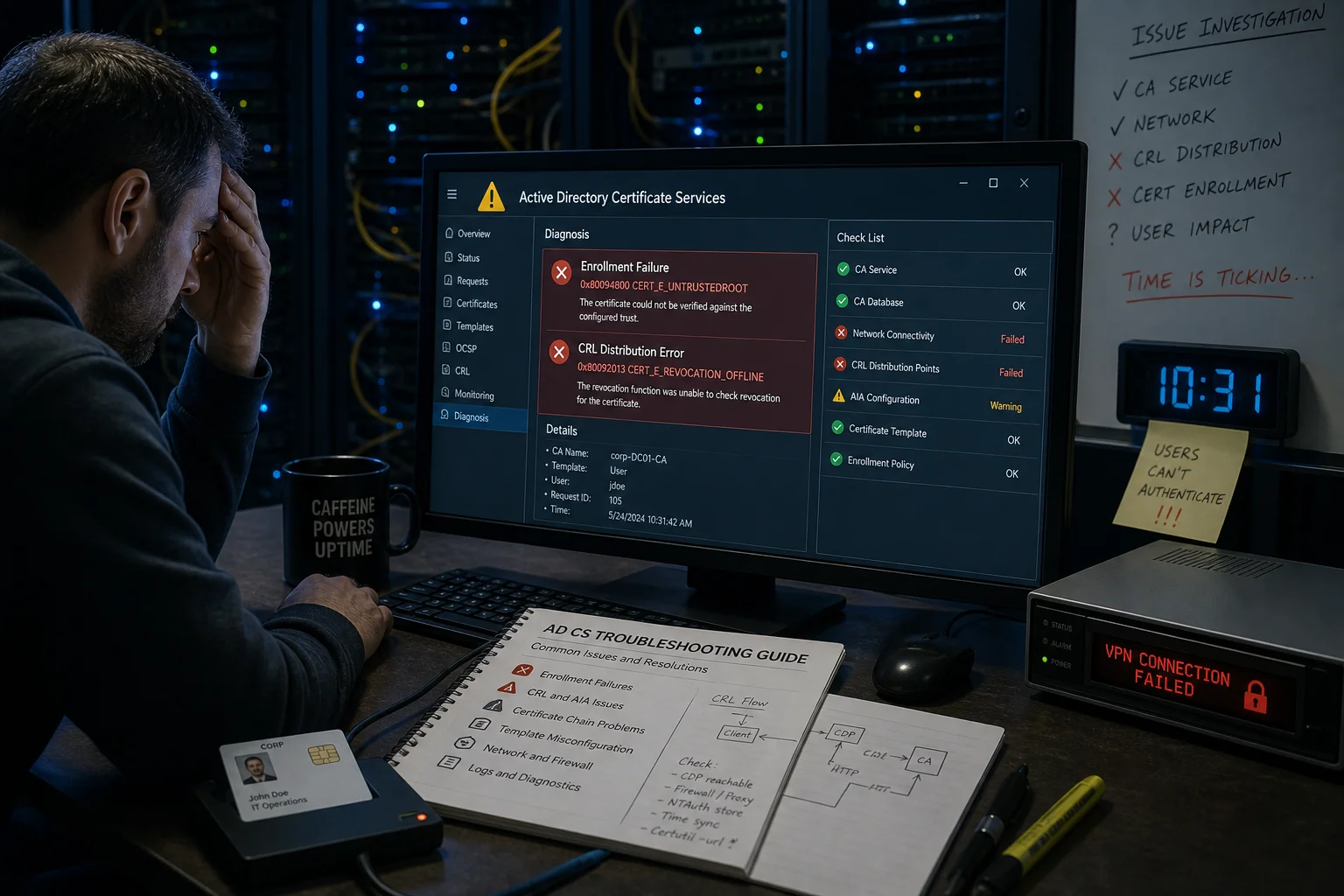 AD CS Troubleshooting: Common Certificate Service Failures