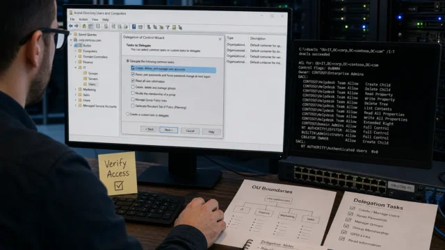Active Directory Delegation Best Practices with ADUC and dsacls