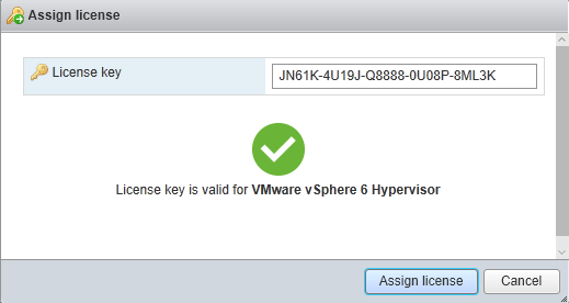 vmware esxi 6 license