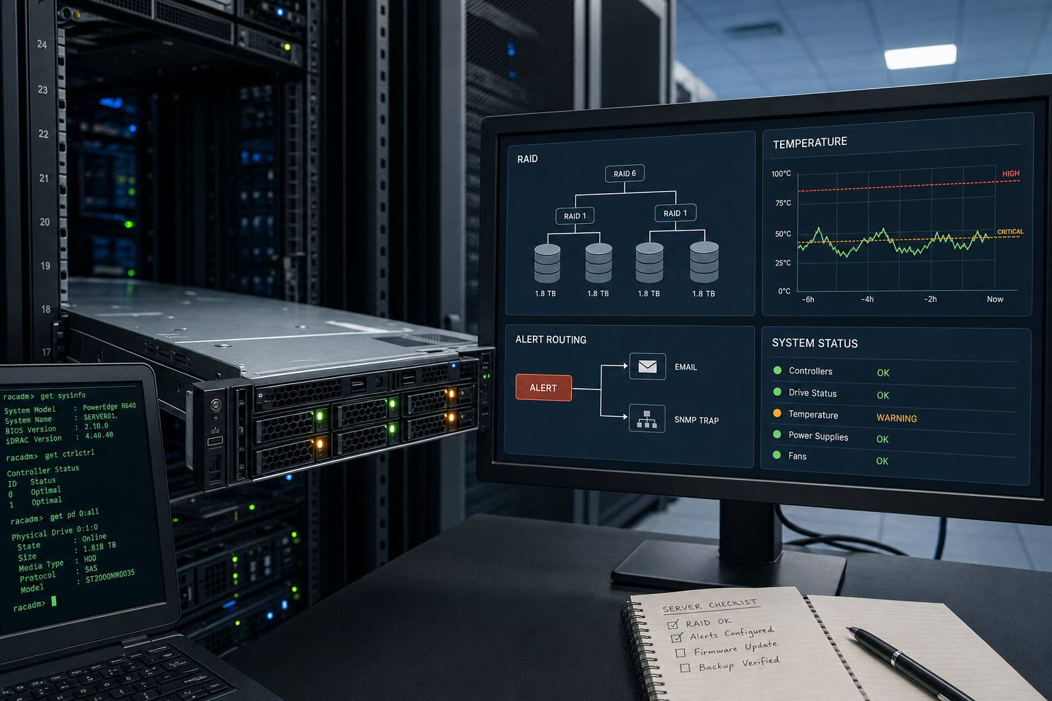 Dell iDRAC 9: Alerting, RAID Configuration, and Hardware Monitoring