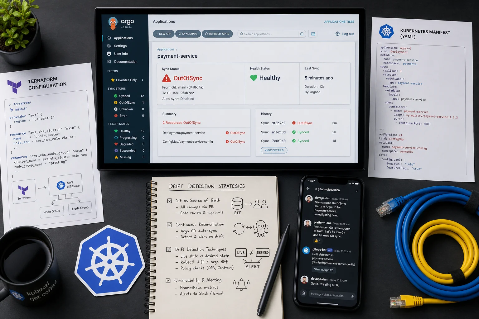 How to Detect and Fix Kubernetes Configuration Drift with Argo CD and Terraform