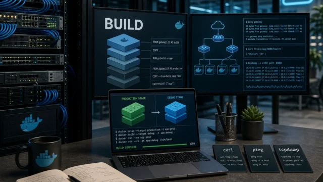 Docker Multi-Stage Builds for Network Tools on Windows & macOS
