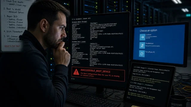 Fix Windows Server 2025 Boot Issues with DISM, BCDEdit, WinRE, and ReAgentC