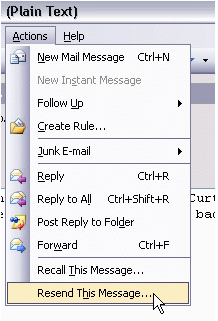 resend email outlook