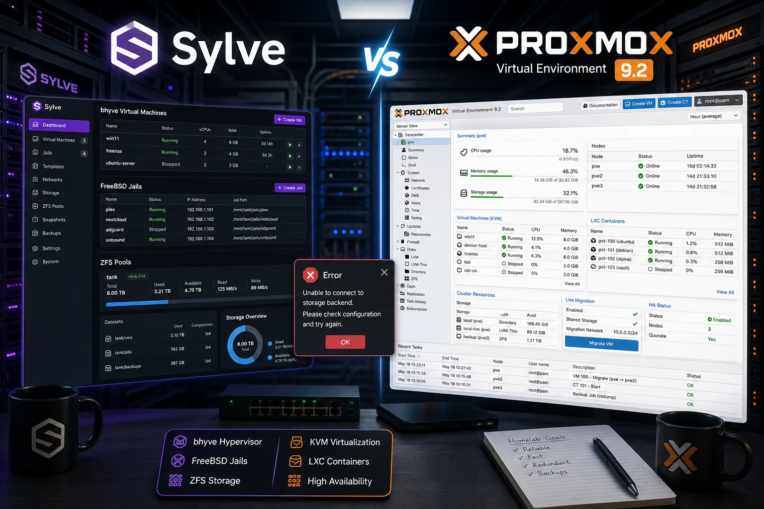 Sylve vs Proxmox VE: Which Virtualization Platform Should You Use in 2026?